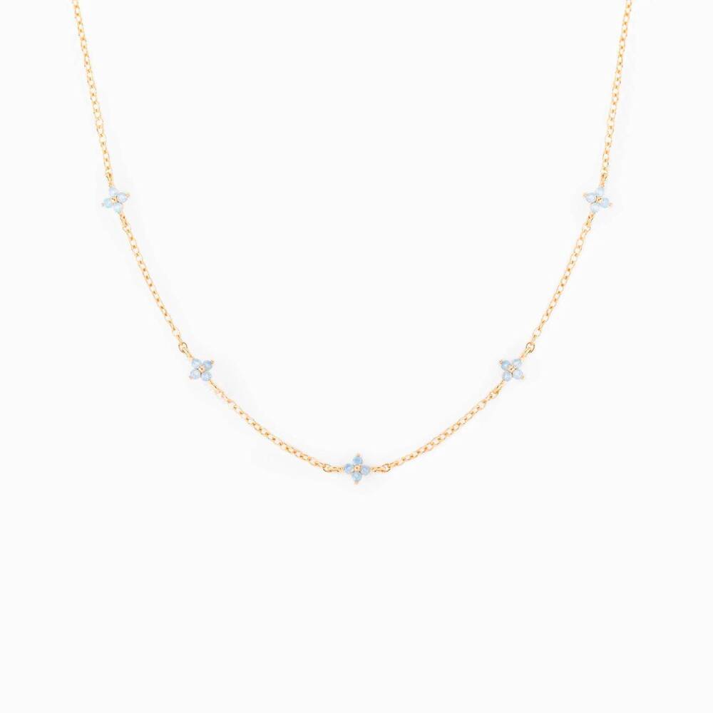 NEW GIRLS CREW women's blossom love necklace in gold